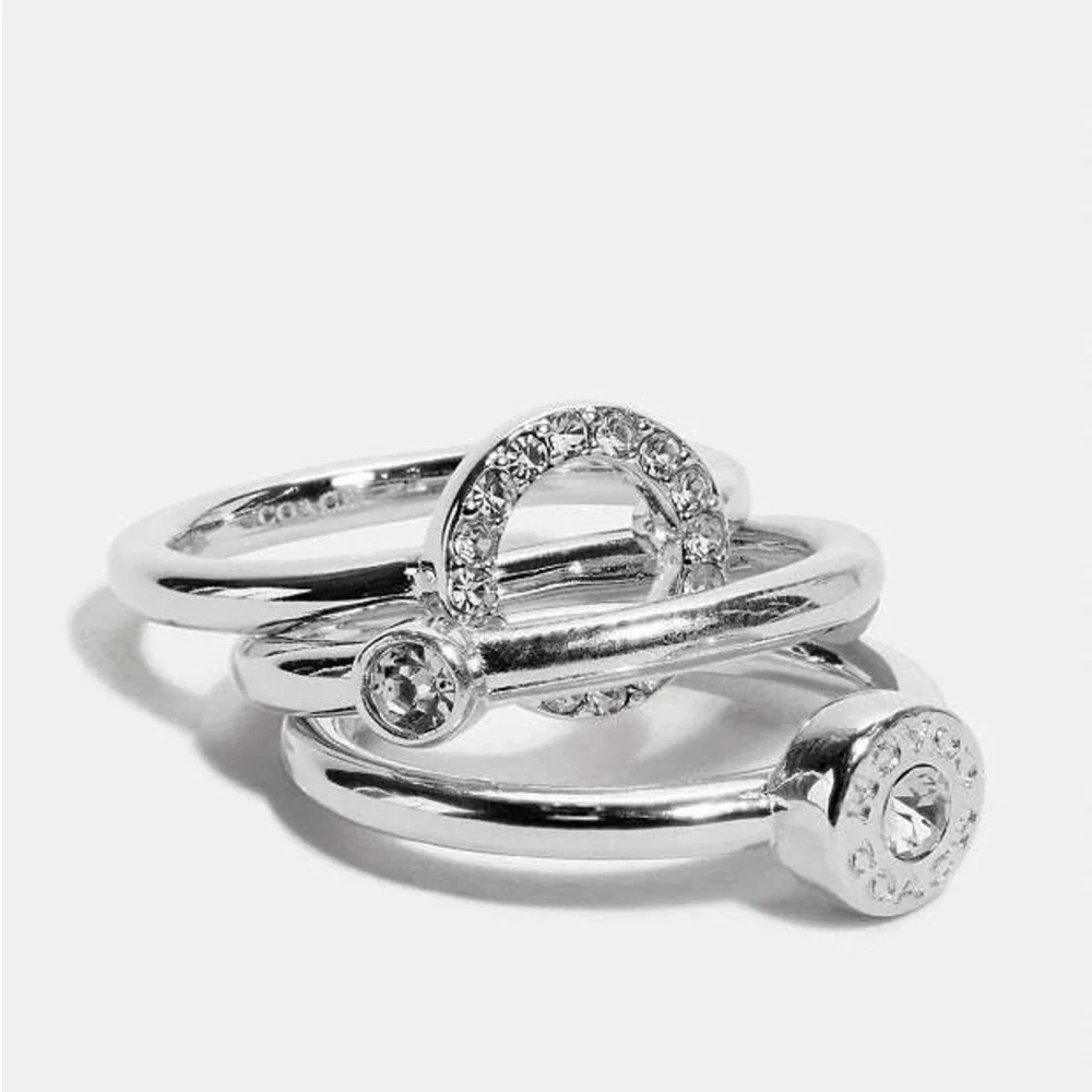 NWOT COACH OPEN CIRCLE HALO RING SET - Picture 4 of 14